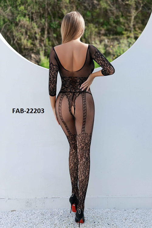 fishnet one piece bodysuit