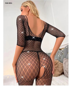 Fishnet Lingerie with Rhinestones (FAB-3031)