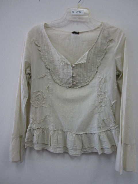 Long Sleeve Jacquard Cotton Tops (TA-8197)