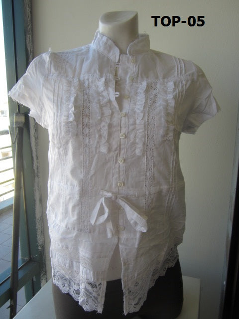 Cotton Lawn Top Cap Sleeves (TOP-05)