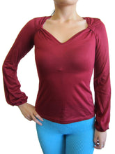 Women Long Sleeves V-Neck Casual Top (7590)