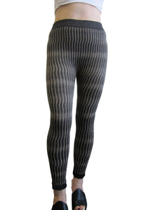 Women Seamless Ribbed Lurex Legging (A08B127)