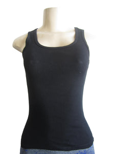 Cotton Round Neck Sleeveless Ribbed Tank Top (BAIK-605)