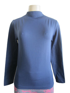 Women One Size Basic Mock Neck Long Sleeve Top with Fleece (FAB-13820)