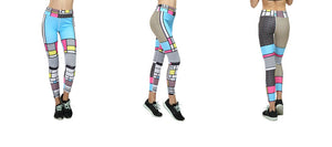 Women Multi Color Active Sports Yoga Leggings (FAB-19138)