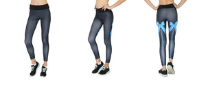 Women Active Yoga Ribbon Print Leggings (FAB-19145)