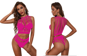 Lingerie Two PC Fishnet Lingerie Set FAB-21129