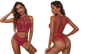 Lingerie Two PC Fishnet Lingerie Set FAB-21129