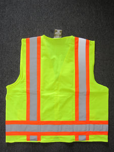 F&F Safety Vest with Pull up Zipper FAB-21132 PLUS