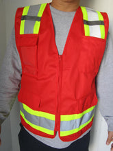 F&F Safety Vest with Pull up Zipper FAB-21132