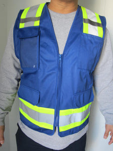 F&F Safety Vest with Pull up Zipper FAB-21132