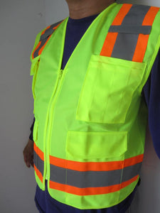 F&F Safety Vest with Pull up Zipper FAB-21132