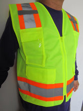 F&F Safety Vest with Pull up Zipper FAB-21132