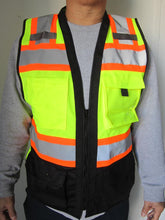 Safety Vest with Pull-Up Zipper and Pockets FAB-21215