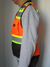 Safety Vest with Pull-Up Zipper and Pockets FAB-21215