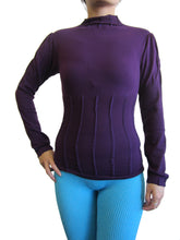 Women Pleated One Size Mock Neck Long Sleeve Top (fab-11865)