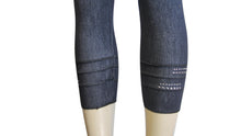 Petite/Women One Size Denim Look Slim Capri Leggings  (FAB-11338)