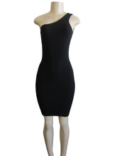 One Shoulder Bodycon Fitted Club Party Cocktail Mini Dress (FAB-12408)