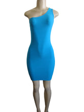 One Shoulder Bodycon Fitted Club Party Cocktail Mini Dress (FAB-12408)