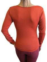 Women Scoop Neck Long Sleeve Top with Fleece (FAB-13638)