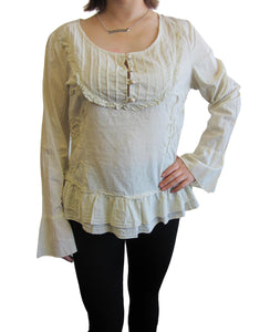 Women Ruffled Long Sleeve Top (8197)